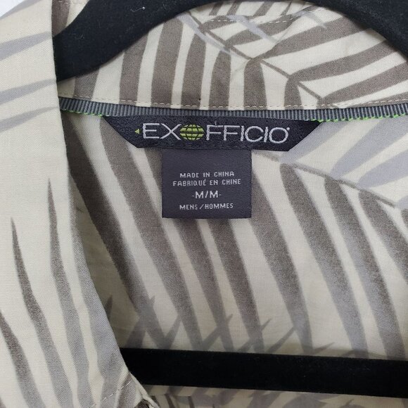 ExOfficio Men's Button Front Shirt Size M Short Sleeve Tropical Hawaiian Vaca - Picture 2 of 8